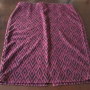Geo Print Stretch Pencil Skirt